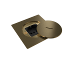 MODELEC - Prise de sol étanche BUBOX LINE Inox 316L Bronze Couvercle ouv std - PC Schuko