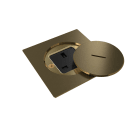 MODELEC - Prise de sol étanche BUBOX LINE Inox 316L Bronze Couvercl ouv std -Prise UK noir