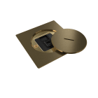 MODELEC - Prise de sol étanche BUBOX LINE Inox 316L Bronze Couvercle + bouchon -RJ45-6A No