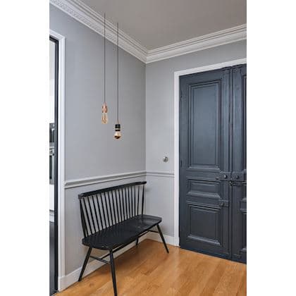 MODELEC - Socle Saillie en laiton finition Nickel Noir Miroir pour sonnettes Impatience.