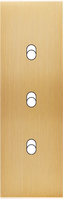 MODELEC - Façade Confidence Laiton Brosse Etroite Longue 3 Basculeurs