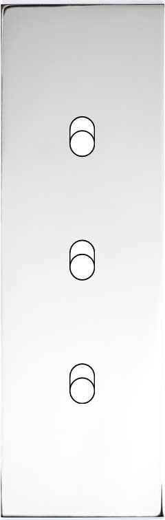 MODELEC - Façade Confidence Laiton Chrome Etroite Longue 3 Basculeurs