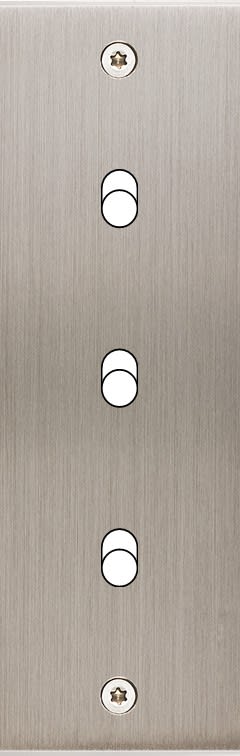 MODELEC - Façade Confidence Laiton Nickel Satine Etroite Longue B3 à Vis