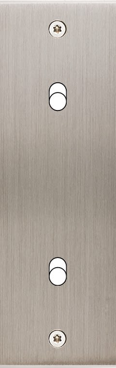 MODELEC - Façade Confidence Laiton Nickel Satine Etroite Longue B2X à Vis