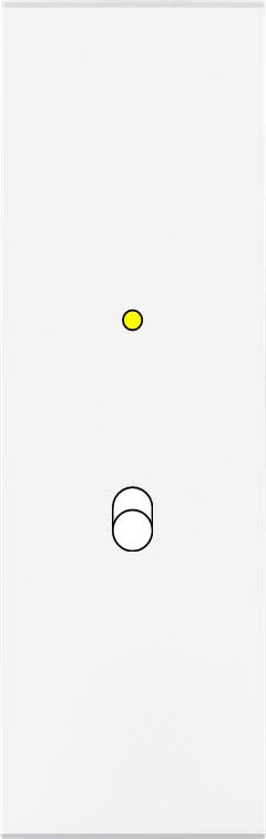 MODELEC - Façade Confidence Laiton Blanc Etroite Longue B1+Led Magnetique