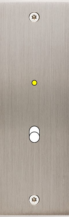 MODELEC - Façade Confidence Laiton Nickel Satine Etroite Longue B1+Led à Vis