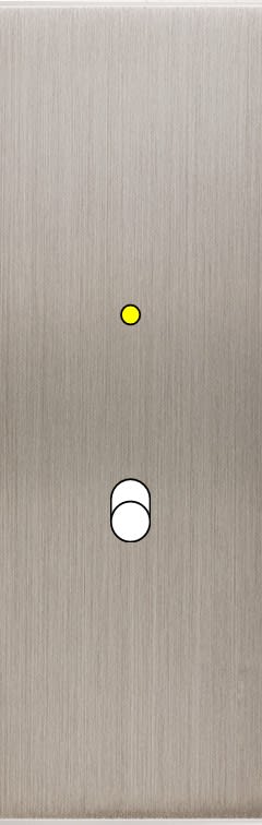 MODELEC - Façade Confidence Laiton Nickel Satine Etroite Longue B1+Led Magnetique