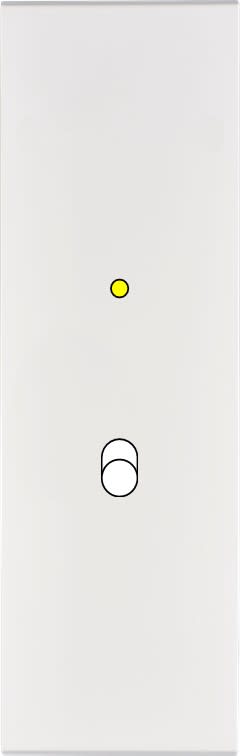 MODELEC - Façade Confidence Laiton Blanc Email Etroite Longue B1+Led Magnetique