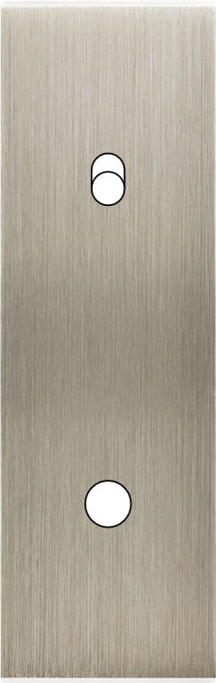 MODELEC - Façade Confidence Laiton Acier Etroite Longue 1 Push 1 Basculeur Eloi