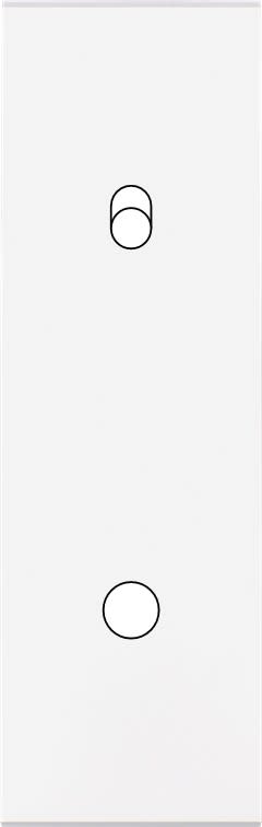 MODELEC - Façade Confidence Laiton Blanc Etroite Longue 1 Push 1 Basculeur Eloi