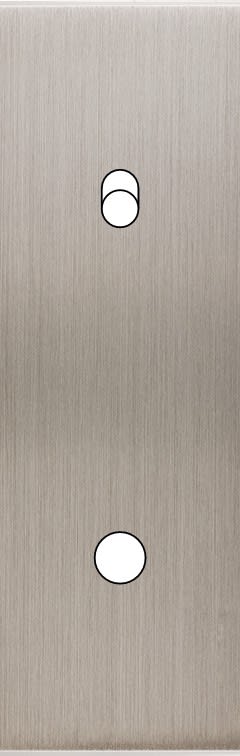 MODELEC - Façade Confidence Laiton Nickel Satine Etroite Longue 1 Push1 Basculeur Eloi