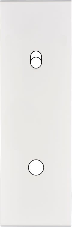 MODELEC - Façade Confidence Laiton Blanc Email Etroite Longue 1 Push1 Basculeur Eloi