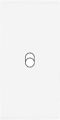 MODELEC - Façade Étroite Confidence Laiton Blanc Email 1 Basculeur