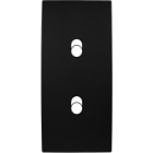 MODELEC - Façade Karo Noir Soft Touch Etroite 2 Basculeurs
