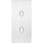 MODELEC - Façade Karo Blanc Soft Touch Etroite 2 Basculeurs