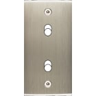 MODELEC - Façade Étroite Confidence Laiton Acier Brossé 2 Basculeurs à Vis