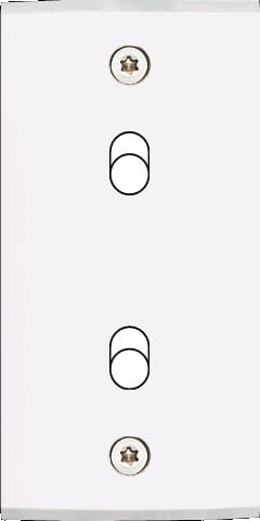 MODELEC - Façade Étroite Confidence Laiton Blanc 2 Basculeurs à Vis