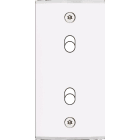 MODELEC - Façade Étroite Confidence Laiton Blanc 2 Basculeurs à Vis