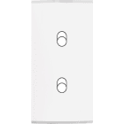 MODELEC - Façade Étroite Confidence Laiton Blanc 2 Basculeurs