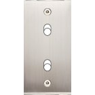 MODELEC - Façade Étroite Confidence Laiton Nickel Satiné 2 Basculeurs à Vis