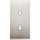 MODELEC - Façade Étroite Confidence Laiton Nickel Satiné 2 Basculeurs