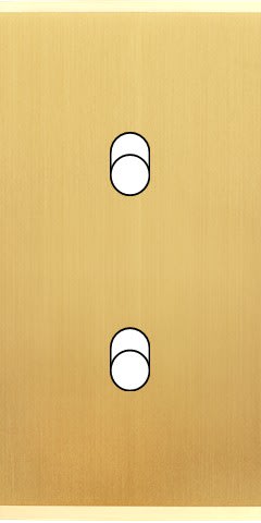 MODELEC - Façade Étroite Confidence Laiton Satiné 2 Basculeurs