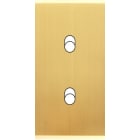MODELEC - Façade Étroite Confidence Laiton Satiné 2 Basculeurs