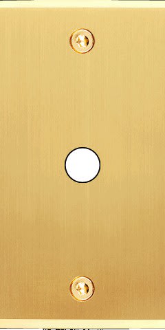 MODELEC - Façade Étroite Confidence Laiton Satiné 1 Bouton Push à Vis