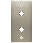 MODELEC - Façade Étroite Confidence Laiton Acier Brossé 2 Boutons Push à Vis