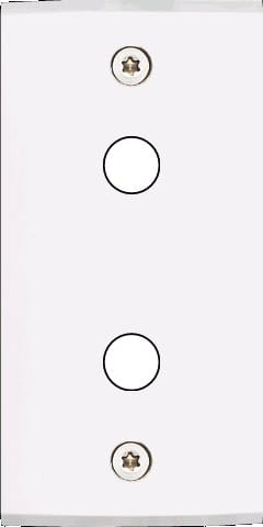 MODELEC - Façade Étroite Confidence Laiton Blanc 2 Boutons Push à Vis