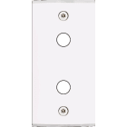 MODELEC - Façade Étroite Confidence Laiton Blanc 2 Boutons Push à Vis