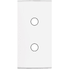 MODELEC - Façade Étroite Confidence Laiton Blanc 2 Boutons Push