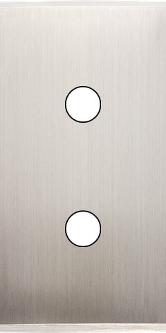 MODELEC - Façade Étroite Confidence Laiton Nickel Satiné 2 Boutons Push