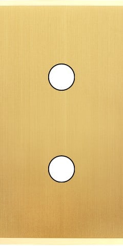 MODELEC - Façade Étroite Confidence Laiton Satiné 2 Boutons Push