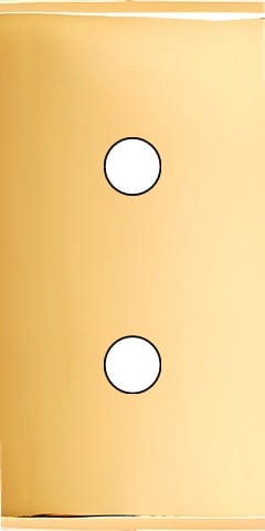 MODELEC - Façade Étroite Confidence Laiton Or Miroir 2 Boutons Push