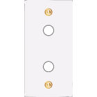 MODELEC - Façade Étroite Confidence Laiton Blanc Email 2 Boutons Push à Vis