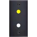MODELEC - Façade Étroite Confidence Laiton Noir 1 Bouton Push à Led à Vis