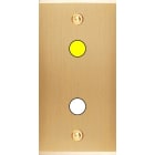 MODELEC - Façade Étroite Confidence Laiton Brossé 1 Bouton Push à Led à Vis