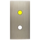 MODELEC - Façade Étroite Confidence Laiton Acier Brossé 1 Bouton Push à Led