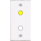MODELEC - Façade Étroite Confidence Laiton Blanc 1 Bouton Push à Led à Vis