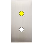 MODELEC - Façade Étroite Confidence Laiton Nickel Satiné 1 Bouton Push à Led