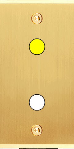 MODELEC - Façade Étroite Confidence Laiton Satiné 1 Bouton Push à Led à Vis