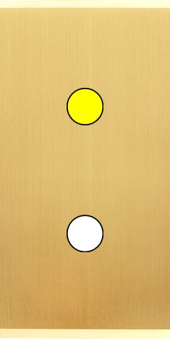 MODELEC - Façade Étroite Confidence Laiton Satiné 1 Bouton Push à Led