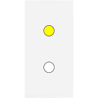 MODELEC - Façade Étroite Confidence Laiton Blanc Email 1 Bouton Push à Led