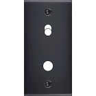 MODELEC - Façade Étroite Confidence Laiton Noir 1 Basculeur + 1 Bouton Push à Vis