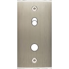 MODELEC - Façade Étroite Confidence Laiton Acier Brossé 1 Basculeur + 1 Bouton Push à Vis