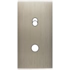 MODELEC - Façade Étroite Confidence Laiton Acier Brossé 1 Basculeur + 1 Bouton Push