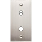 MODELEC - Façade Étroite Confidence Laiton Nickel Satiné 1 Basculeur+1 Bouton Push à Vis
