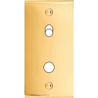 MODELEC - Façade Étroite Confidence Laiton Or Miroir 1 Basculeur + 1 Bouton Push à Vis