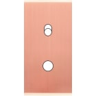 MODELEC - Façade Étroite Confidence Laiton Cuivre Satiné 1 Basculeur + 1 Bouton Push